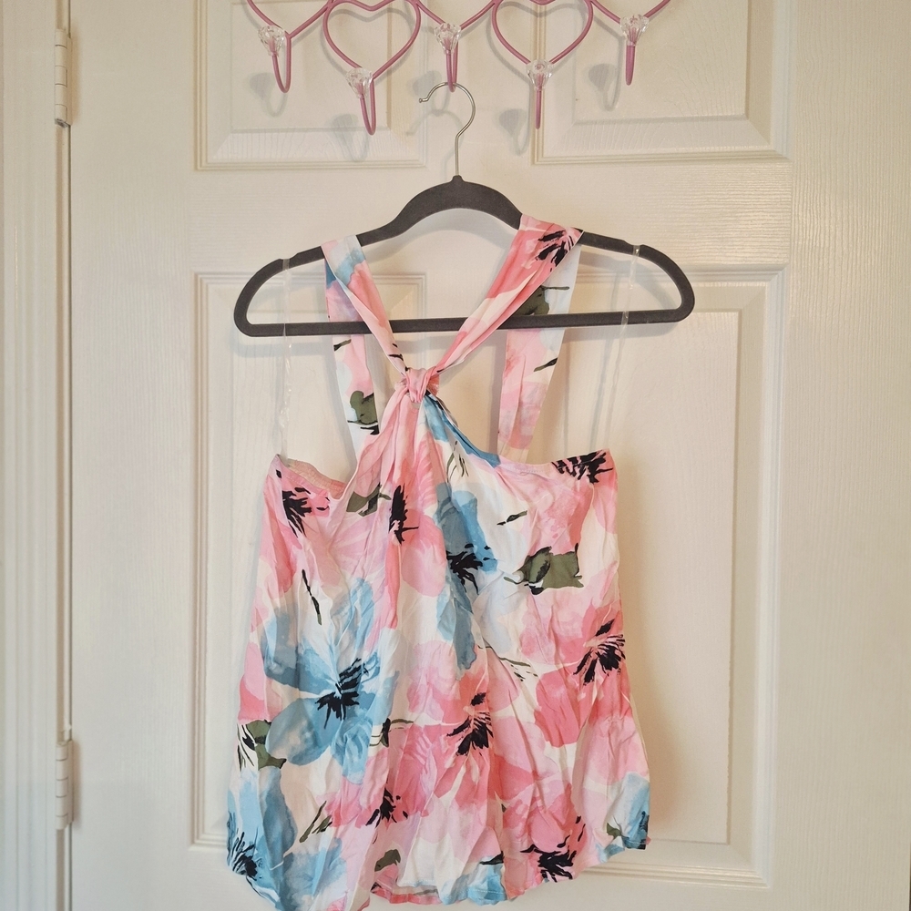 Emily Wonder Floral Cross Neck Top Size M